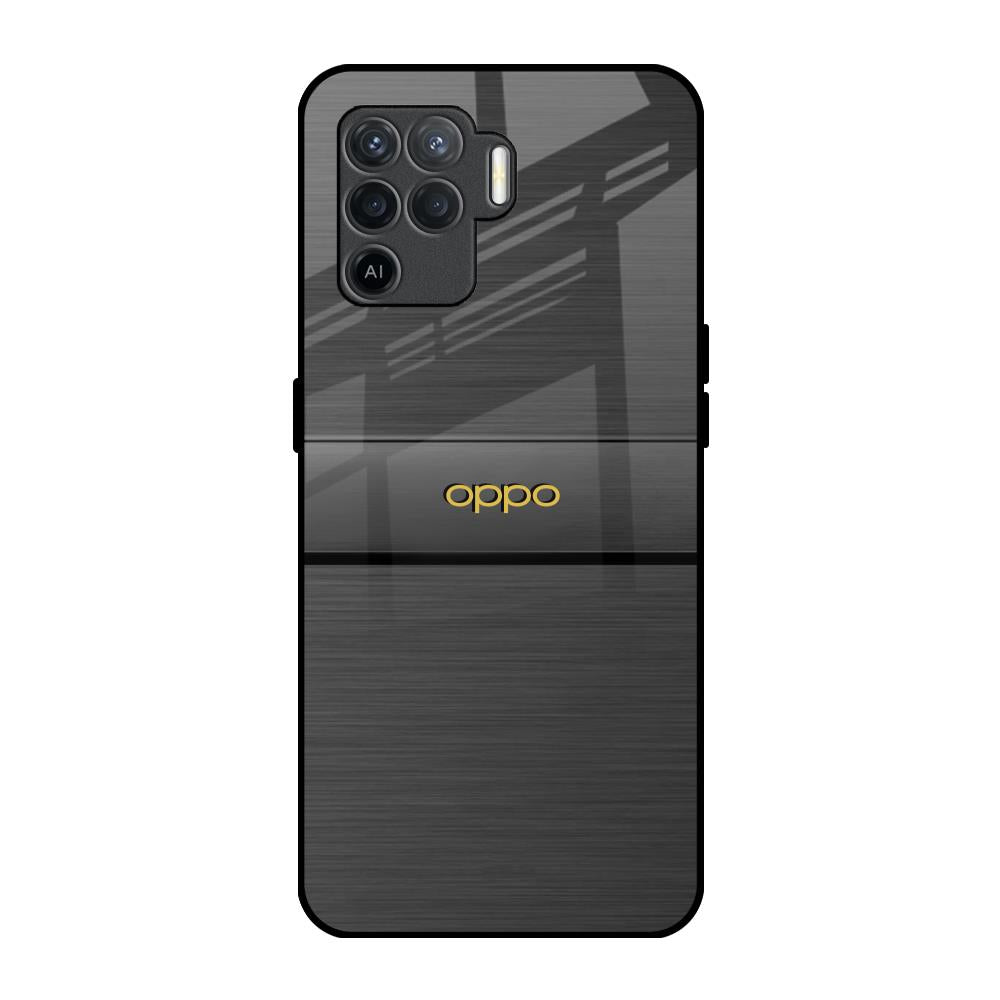 Grey Metallic Glass Oppo F19 Pro Glass Back Cover Online