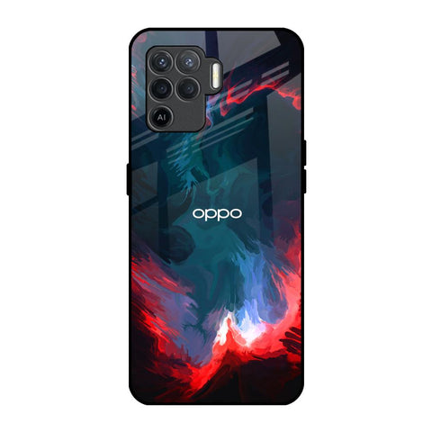 Brush Art Oppo F19 Pro Glass Back Cover Online