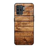 Wooden Planks Oppo F19 Pro Glass Back Cover Online