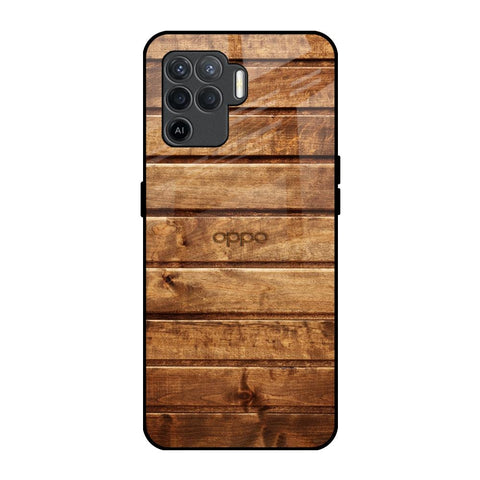 Wooden Planks Oppo F19 Pro Glass Back Cover Online