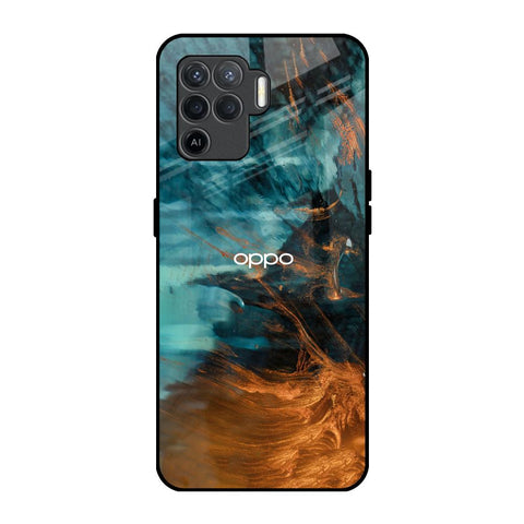 Golden Splash Oppo F19 Pro Glass Back Cover Online