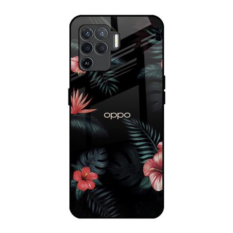 Tropical Art Flower Oppo F19 Pro Glass Back Cover Online