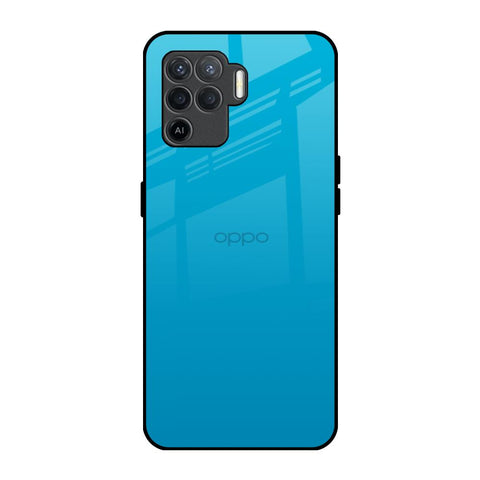 Blue Aqua Oppo F19 Pro Glass Back Cover Online
