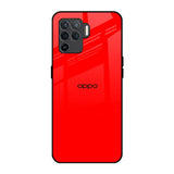 Blood Red Oppo F19 Pro Glass Back Cover Online
