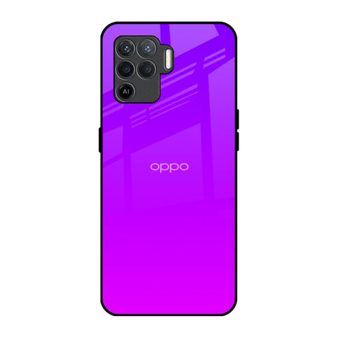 Purple Pink Oppo F19 Pro Glass Back Cover Online