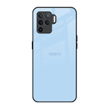 Pastel Sky Blue Oppo F19 Pro Glass Back Cover Online