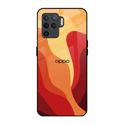 Magma Color Pattern Oppo F19 Pro Glass Back Cover Online