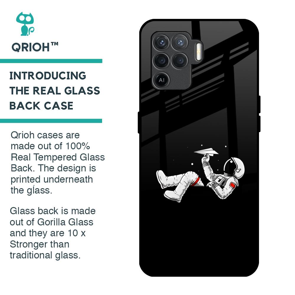 Space Traveller Glass Case for Oppo F19 Pro