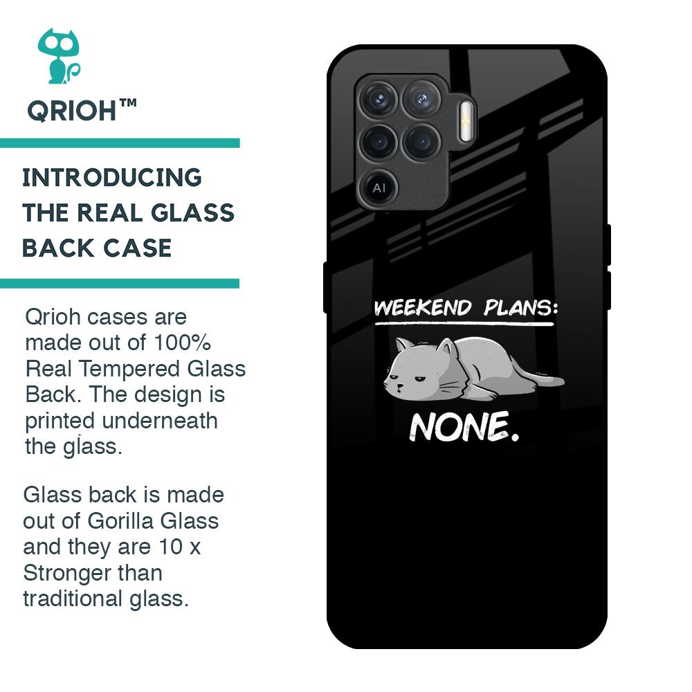 Weekend Plans Glass Case for Oppo F19 Pro