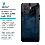 Dark Blue Grunge Glass Case for Oppo F19 Pro