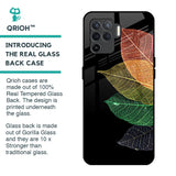 Colorful Leaves Glass Case for Oppo F19 Pro