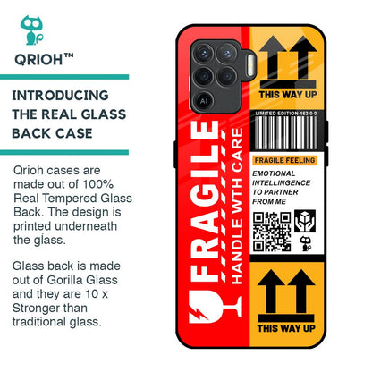 Handle With Care Glass Case for Oppo F19 Pro