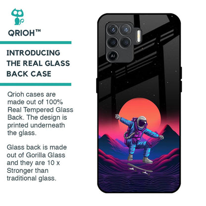 Retro Astronaut Glass Case for Oppo F19 Pro