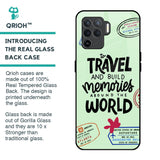 Travel Stamps Glass Case for Oppo F19 Pro