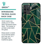 Abstract Green Glass Case For Oppo F19 Pro