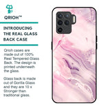 Diamond Pink Gradient Glass Case For Oppo F19 Pro