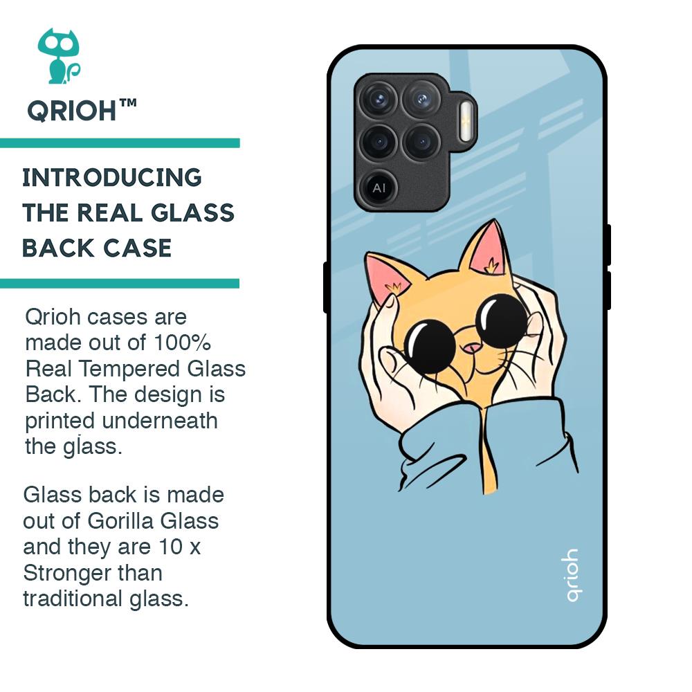 Adorable Cute Kitty Glass Case For Oppo F19 Pro