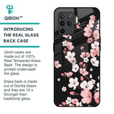 Black Cherry Blossom Glass Case for Oppo F19 Pro