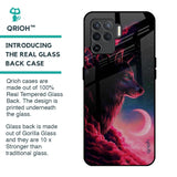 Moon Wolf Glass Case for Oppo F19 Pro