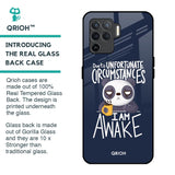 Struggling Panda Glass Case for Oppo F19 Pro