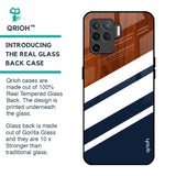 Bold Stripes Glass Case for Oppo F19 Pro