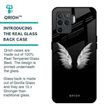 White Angel Wings Glass Case for Oppo F19 Pro