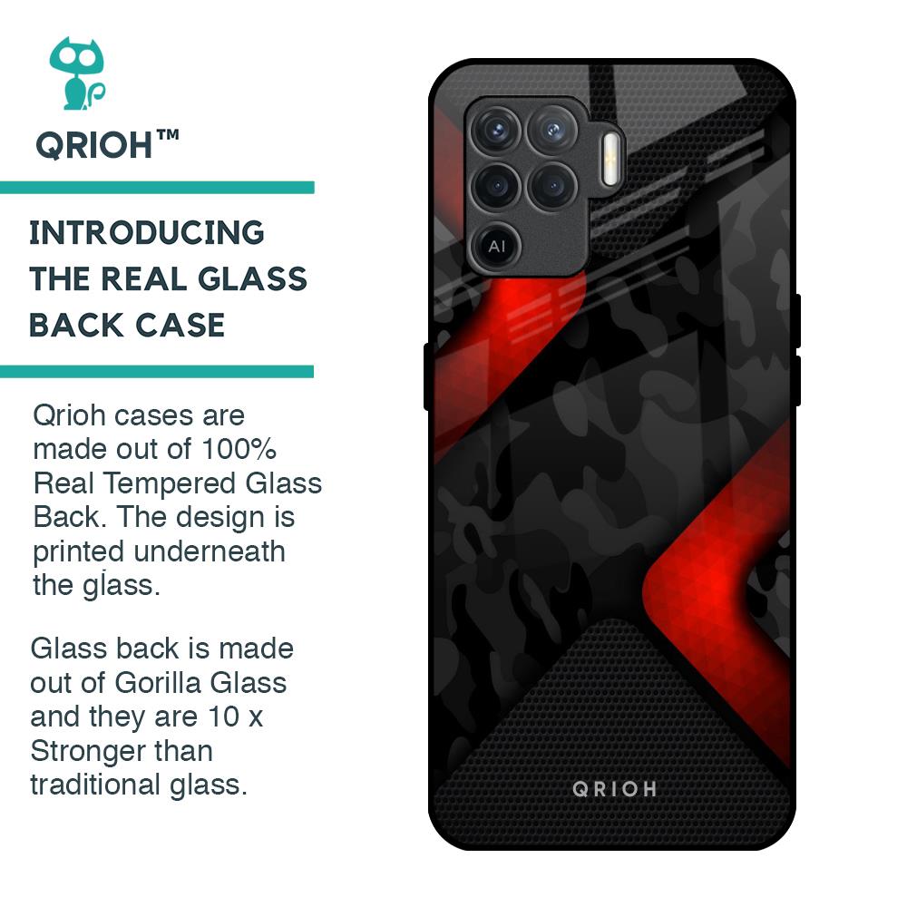 Modern Camo Abstract Glass Case for Oppo F19 Pro