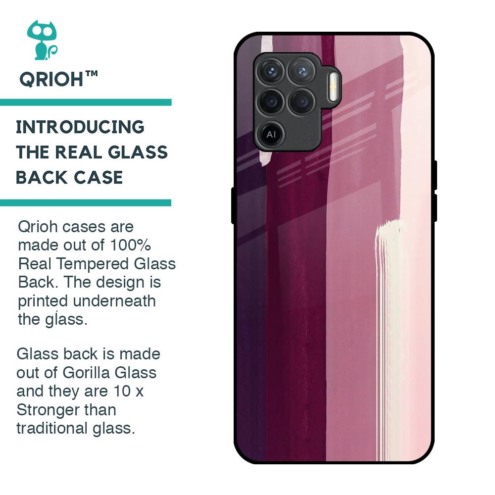 Brush Stroke Art Glass Case for Oppo F19 Pro