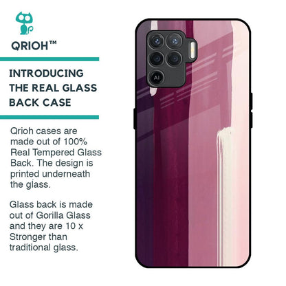 Brush Stroke Art Glass Case for Oppo F19 Pro