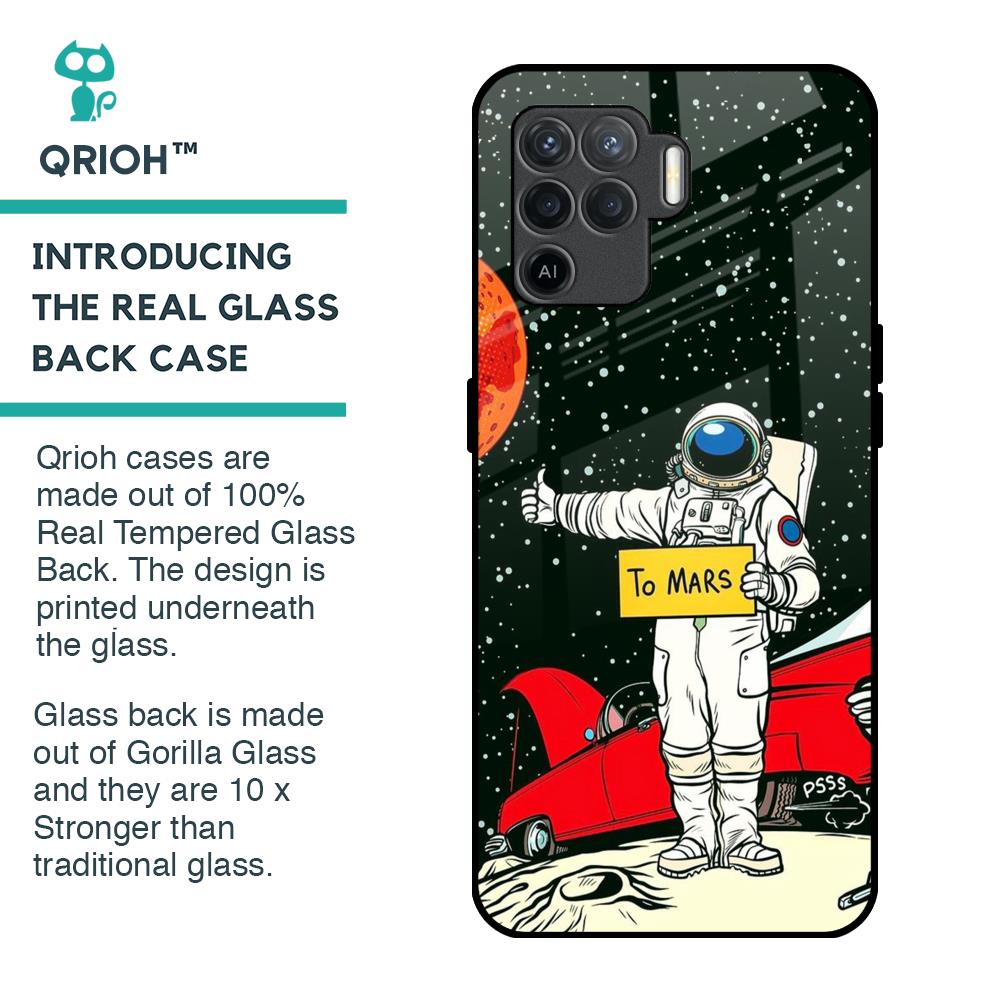 Astronaut on Mars Glass Case for Oppo F19 Pro
