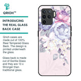 Elegant Floral Glass Case for Oppo F19 Pro