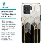 Tricolor Pattern Glass Case for Oppo F19 Pro