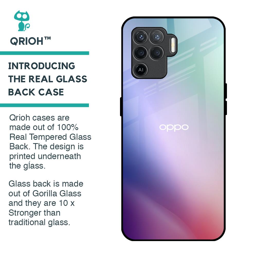 Abstract Holographic Glass Case for Oppo F19 Pro