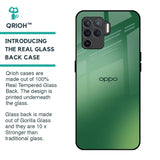 Green Grunge Texture Glass Case for Oppo F19 Pro