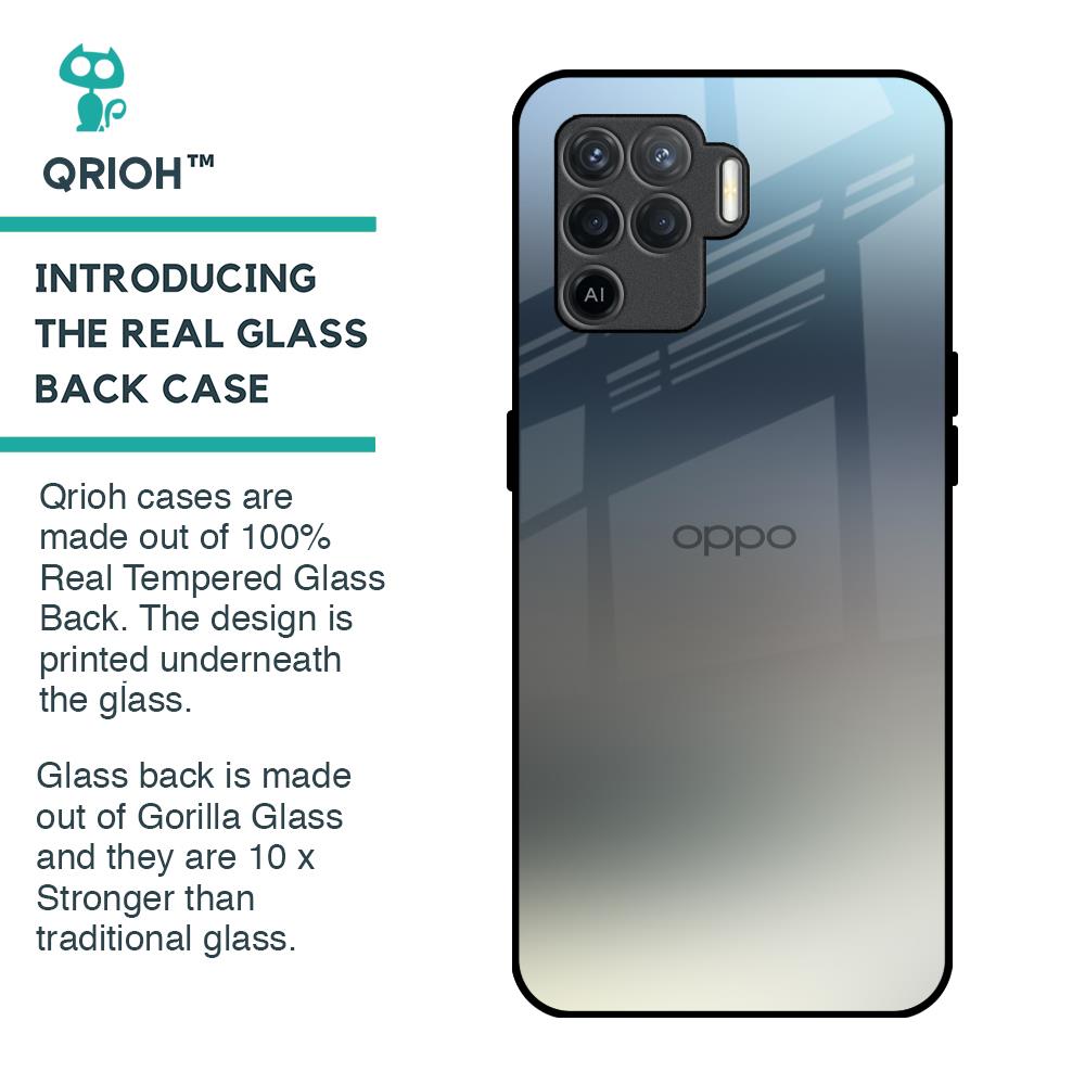 Tricolor Ombre Glass Case for Oppo F19 Pro