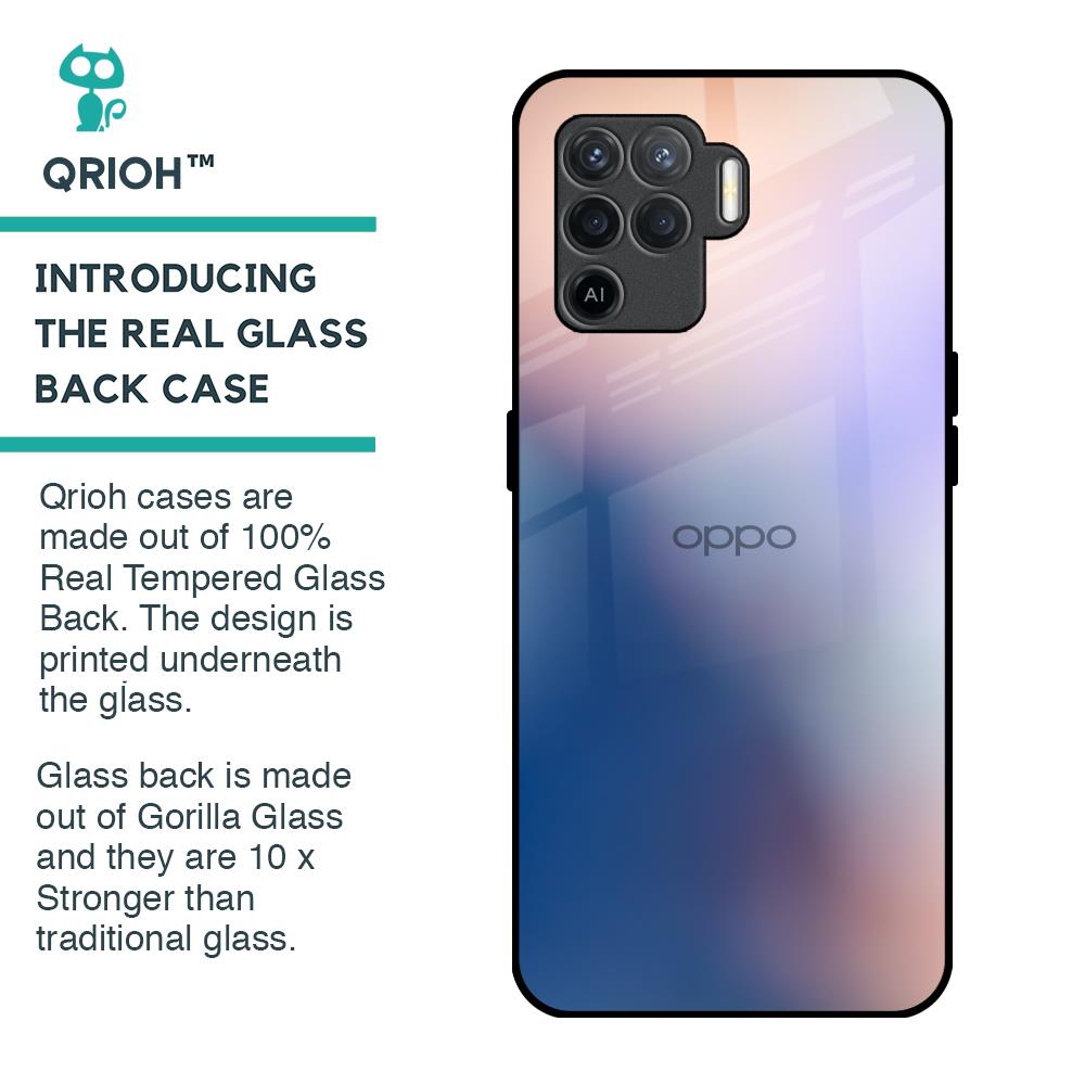 Blue Mauve Gradient Glass Case for Oppo F19 Pro