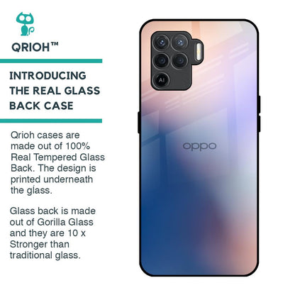 Blue Mauve Gradient Glass Case for Oppo F19 Pro
