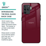Classic Burgundy Glass Case for Oppo F19 Pro