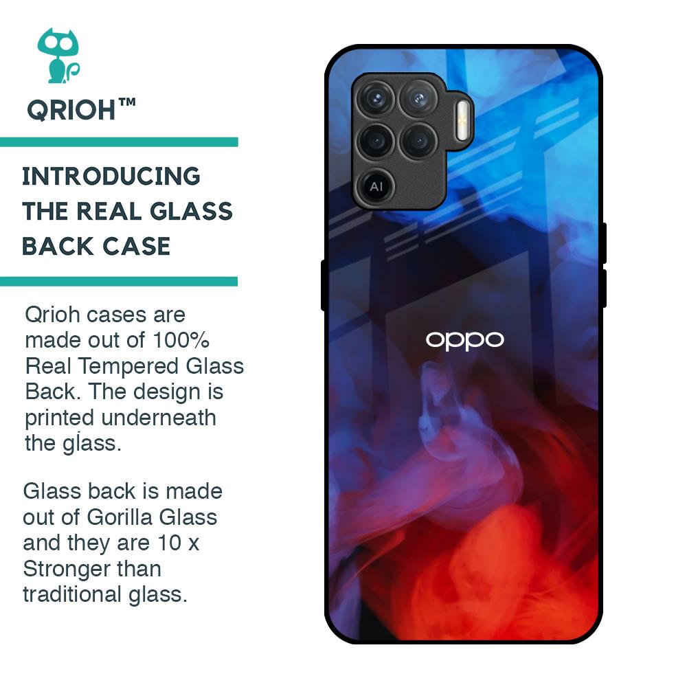 Dim Smoke Glass Case for Oppo F19 Pro