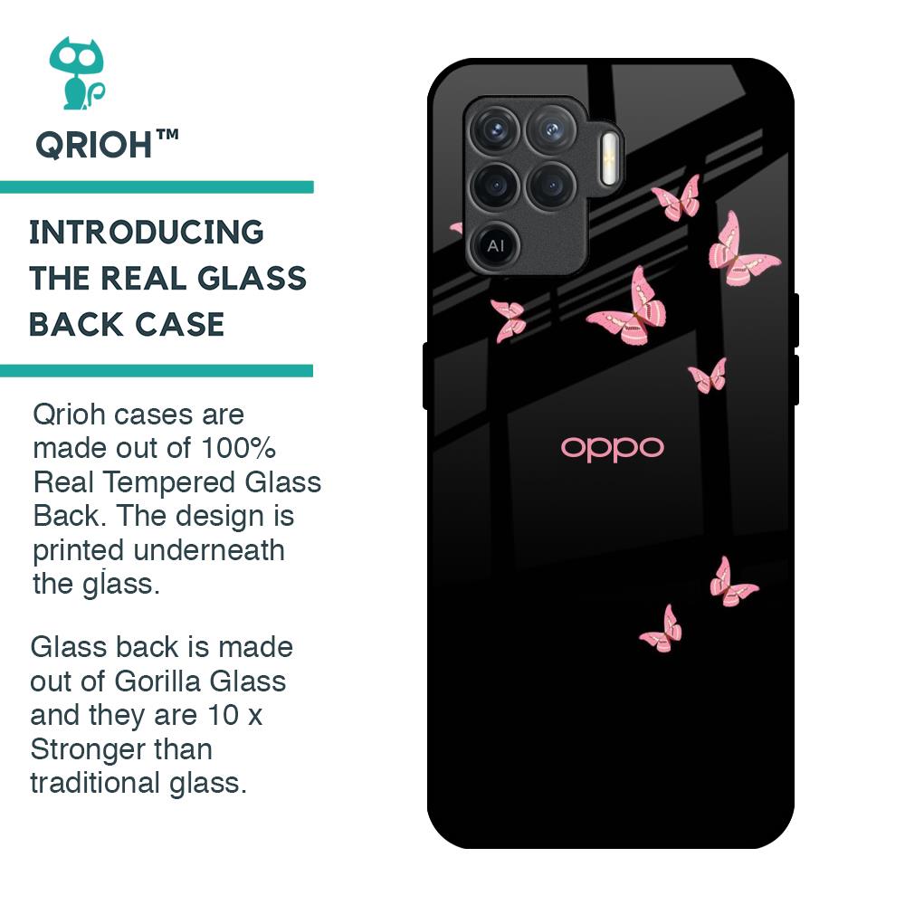 Fly Butterfly Glass Case for Oppo F19 Pro