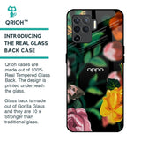 Flowers & Butterfly Glass Case for Oppo F19 Pro