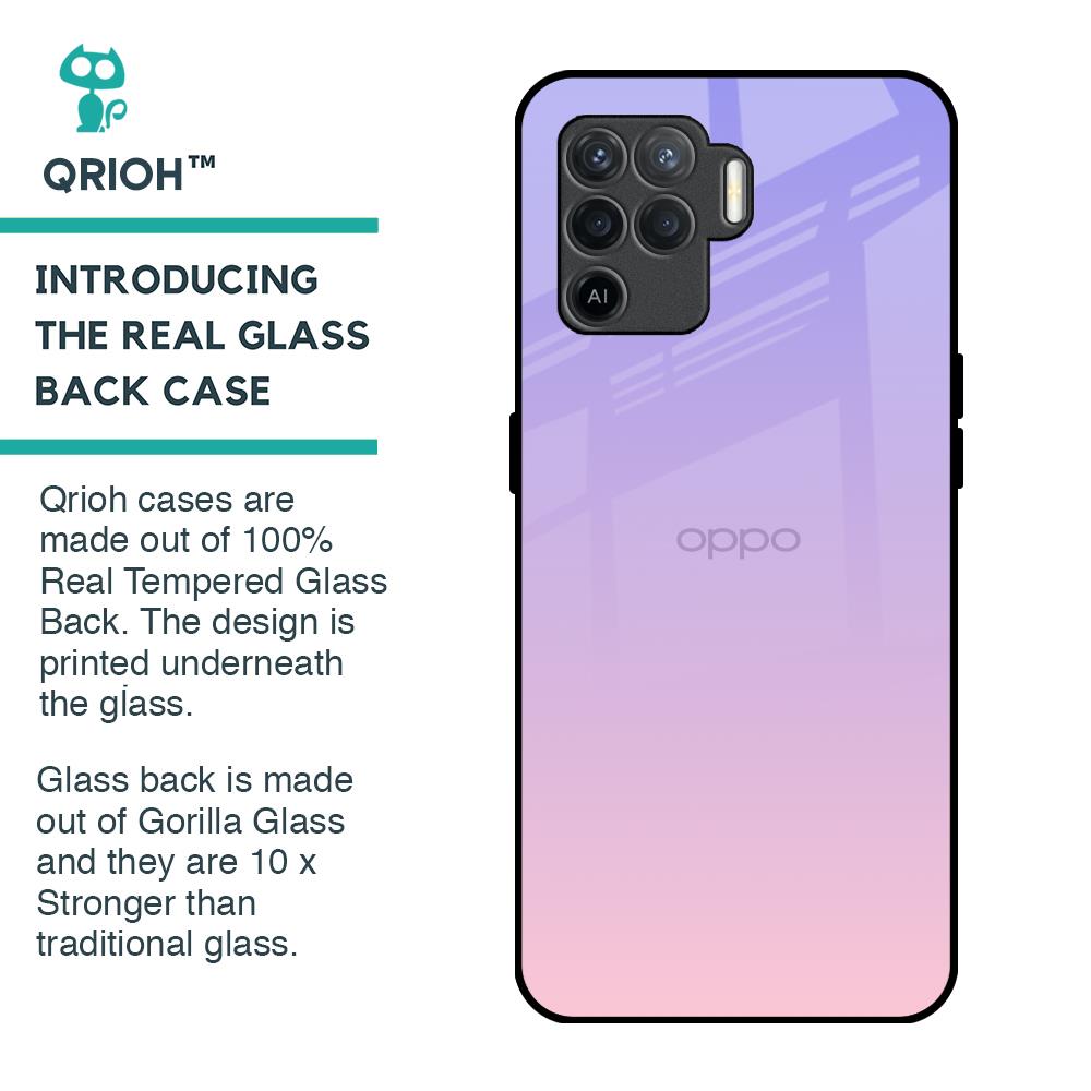 Lavender Gradient Glass Case for Oppo F19 Pro