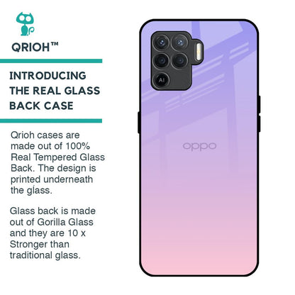 Lavender Gradient Glass Case for Oppo F19 Pro