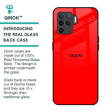 Blood Red Glass Case for Oppo F19 Pro