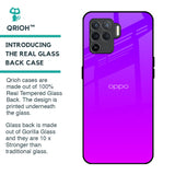 Purple Pink Glass Case for Oppo F19 Pro