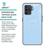 Pastel Sky Blue Glass Case for Oppo F19 Pro