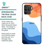 Wavy Color Pattern Glass Case for Oppo F19 Pro