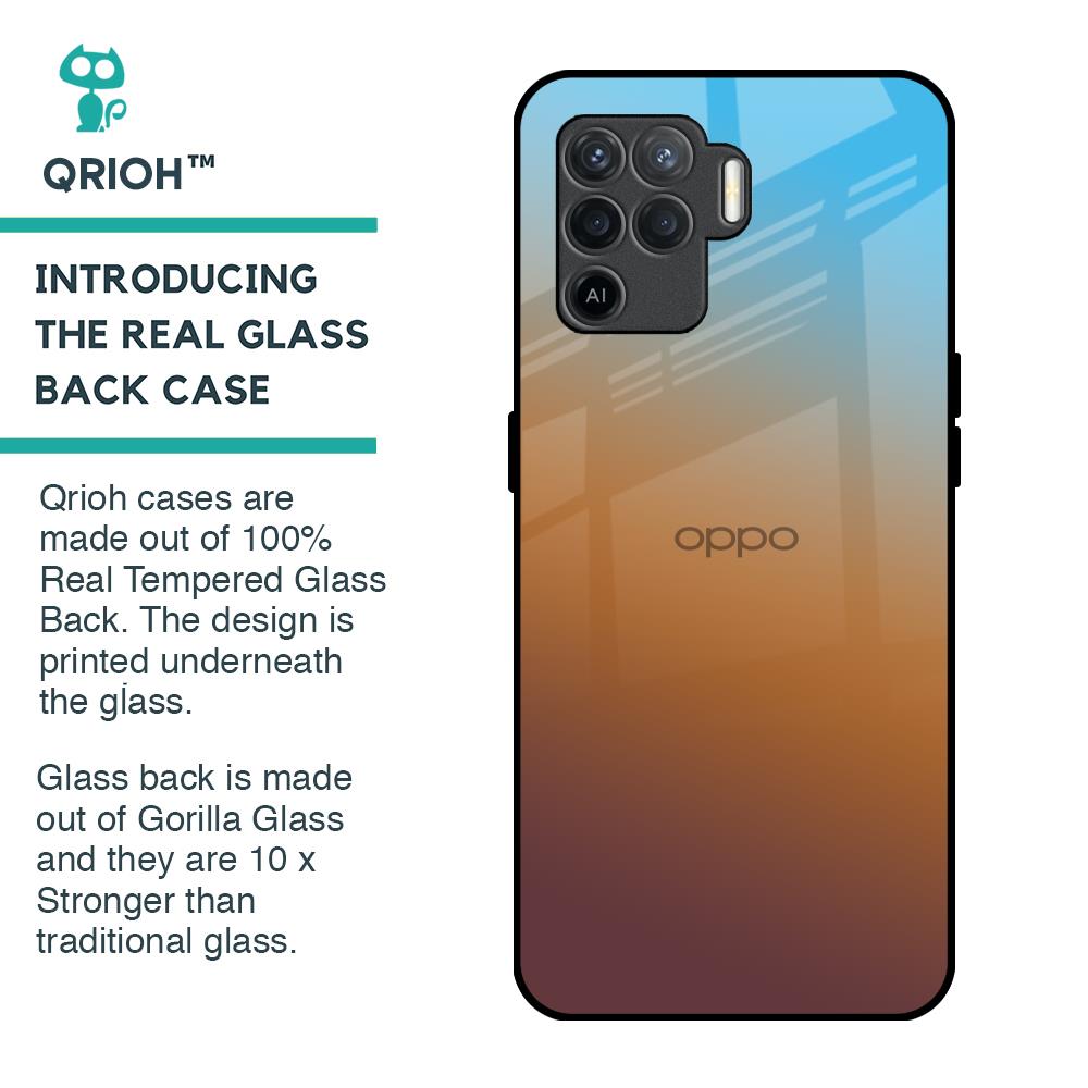 Rich Brown Glass Case for Oppo F19 Pro