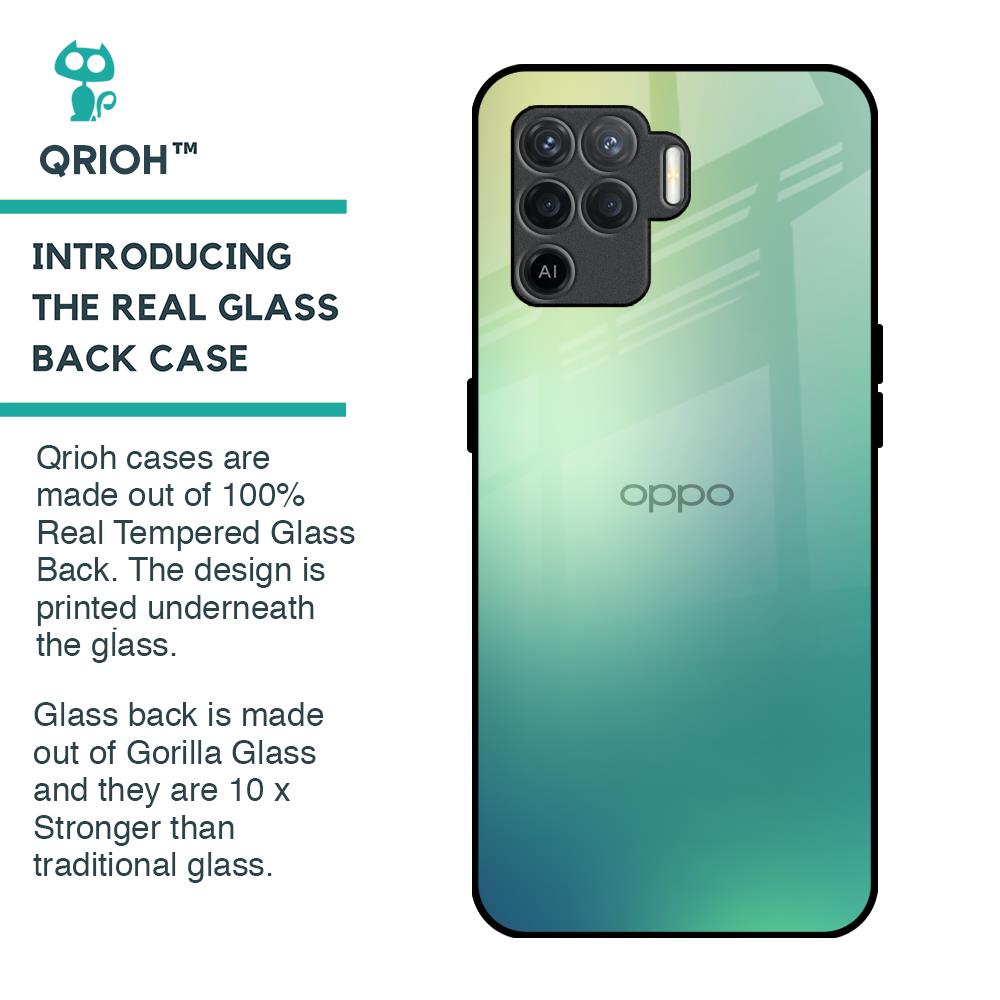 Dusty Green Glass Case for Oppo F19 Pro