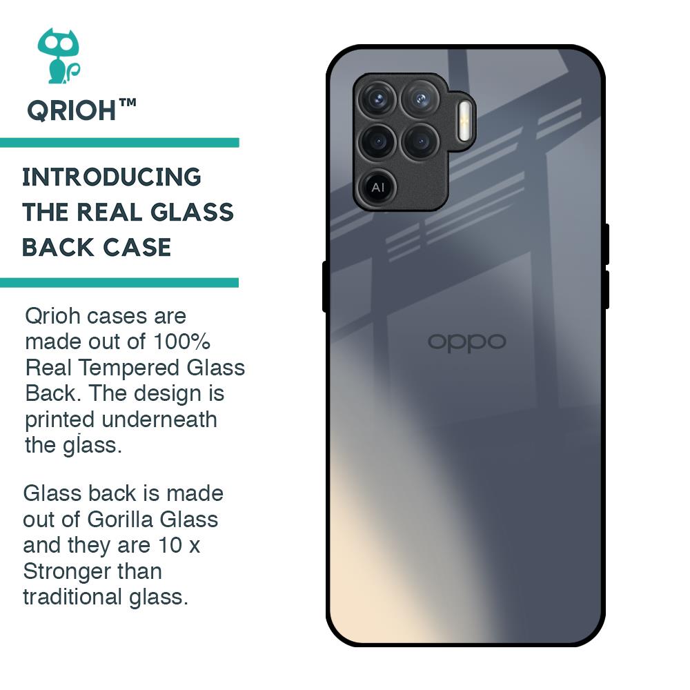 Metallic Gradient Glass Case for Oppo F19 Pro